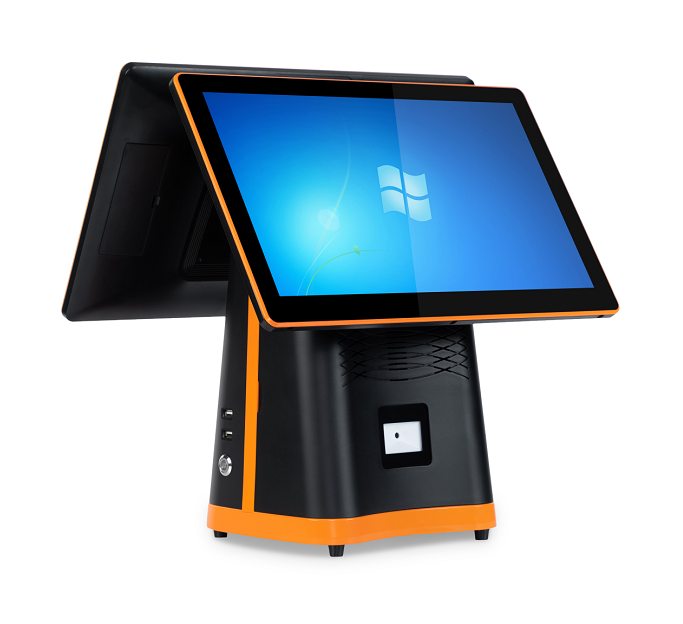 TouchPOS A8 preto / laranja – vista 8