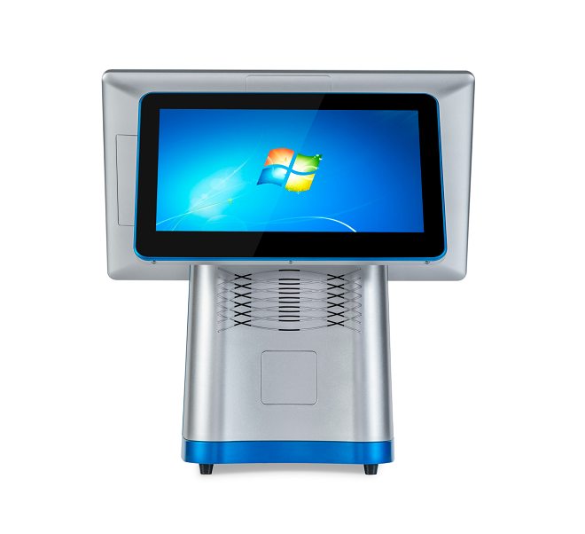 TouchPOS A8 prateado / azul – vista 1